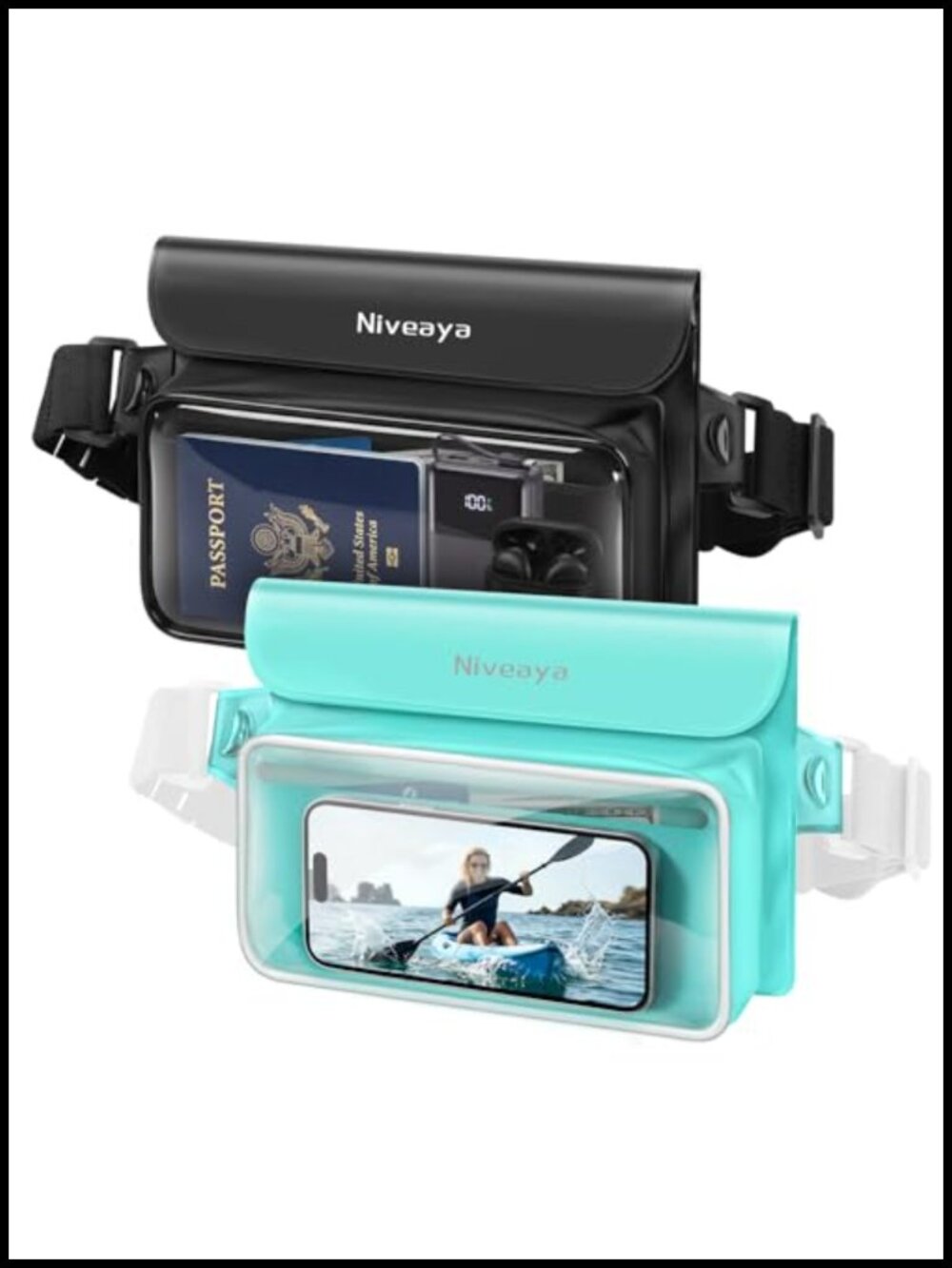 IPX8 Waterproof Fanny Pack PVC Floating Touch Screen Dry Bag